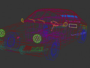 low poly sports car Modelo 3D