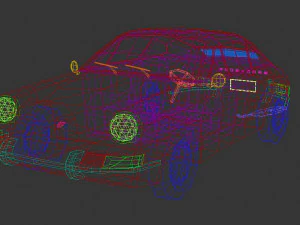 low poly sports car 3D Model