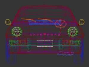 low poly sports car Modelo 3D