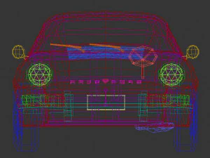 low poly sports car 3D Model