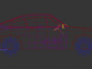 low poly sports car Modelo 3D