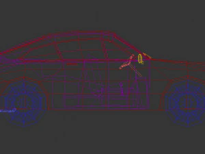 low poly sports car 3D Model