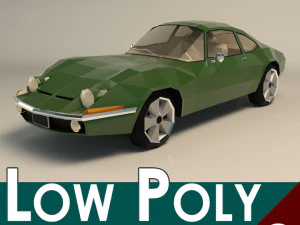 लो पॉली मसल कार 03 3D मॉडल