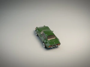 low poly muscle car 03 3D Model