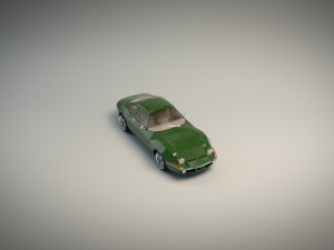 low poly muscle car 03 3D 模型