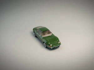 low poly muscle car 03 3D Model