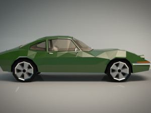 low poly muscle car 03 3D 模型