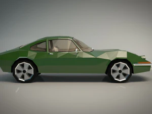low poly muscle car 03 3D Model
