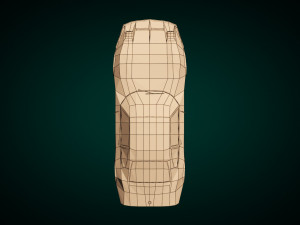 low poly muscle car 03 3D 模型