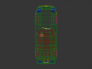 low poly muscle car 03 3D 模型