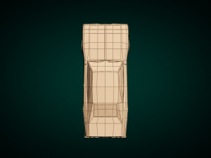 low poly muscle car 04 3D Model