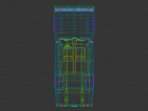 low poly muscle car 04 3D Model
