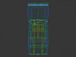 low poly muscle car 04 3D Model