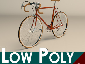 low poly vintage racing bike 3D Модель