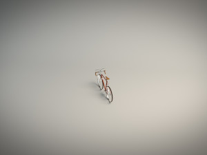 low poly vintage racing bike 3D Модель