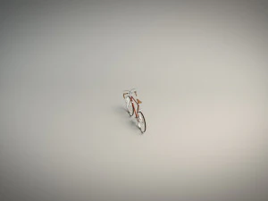 low poly vintage racing bike 3D Model