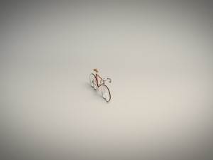 low poly vintage racing bike 3D Модель