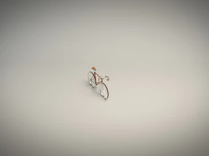 low poly vintage racing bike 3D Model