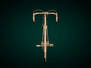 low poly vintage racing bike 3D Model