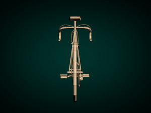 low poly vintage racing bike 3D Модель