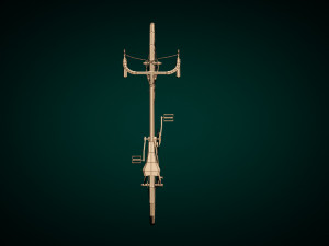 low poly vintage racing bike 3D Модель