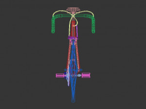 low poly vintage racing bike 3D Модель