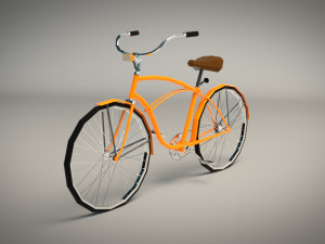 low poly vintage cruiser bike 3D-Modell