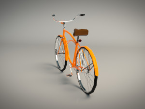 low poly vintage cruiser bike 3D-Modell