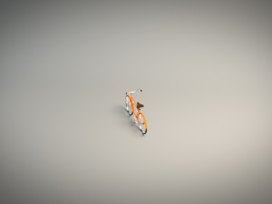 low poly vintage cruiser bike 3D-Modell