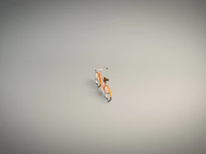 low poly vintage cruiser bike 3D Model