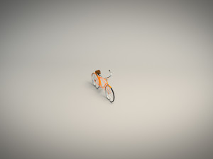 low poly vintage cruiser bike 3D-Modell