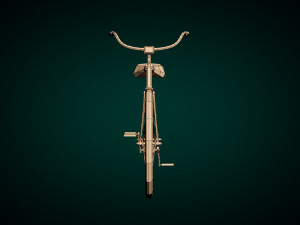 low poly vintage cruiser bike 3D-Modell