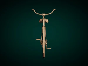 low poly vintage cruiser bike 3D Model