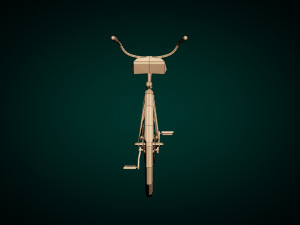 low poly vintage cruiser bike 3D-Modell