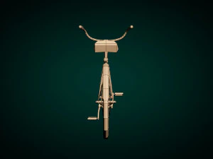 low poly vintage cruiser bike 3D Model