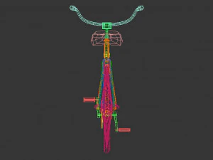 low poly vintage cruiser bike 3D Model
