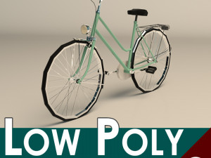 low poly ladies bike 3D Model