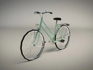 low poly ladies bike 3D Model
