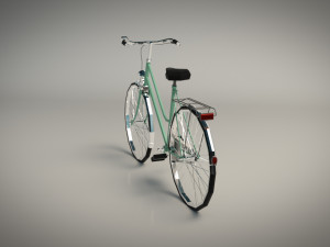 low poly ladies bike Modello 3D