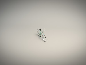 low poly ladies bike Modello 3D