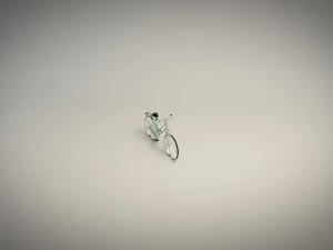 low poly ladies bike 3D Model