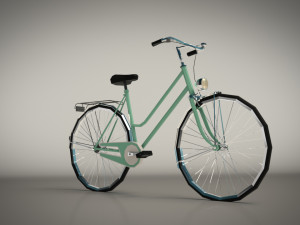 low poly ladies bike Modello 3D
