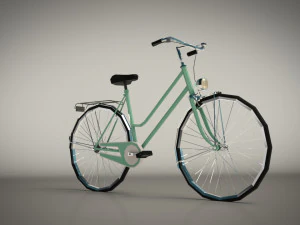 low poly ladies bike 3D Model