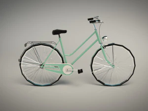 low poly ladies bike 3D Model