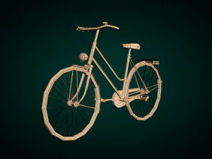 low poly ladies bike 3D Model