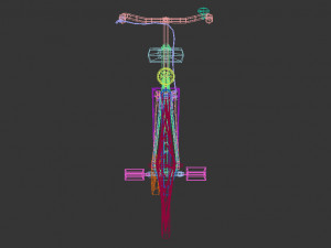 low poly ladies bike Modello 3D