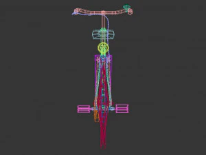 low poly ladies bike 3D Model