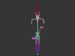 low poly ladies bike Modello 3D