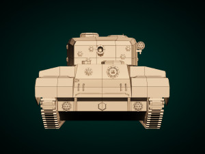 low poly tank 01 3D 模型