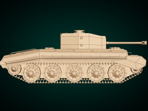 low poly tank 01 3D 模型